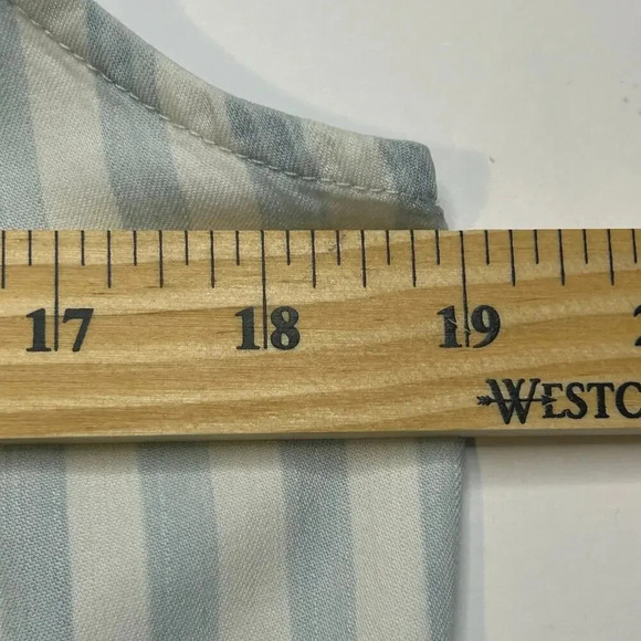 Rails sleeveless blue and white lyocell shirt dress size XS - Picture 7 of 11